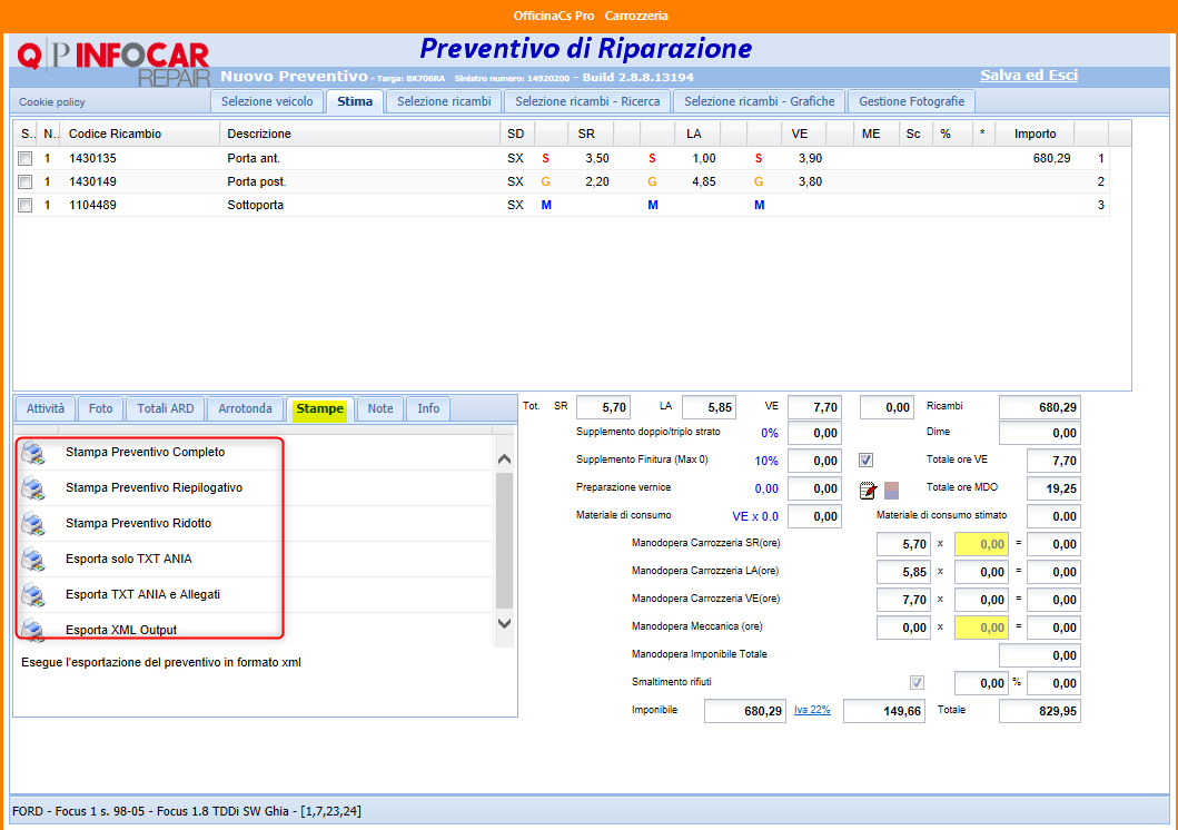 Officinacspro preventivo